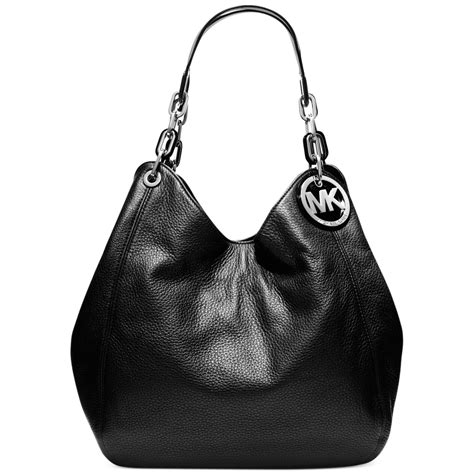 otto michael kors fulton tote black|fulton leather shoulder bag.